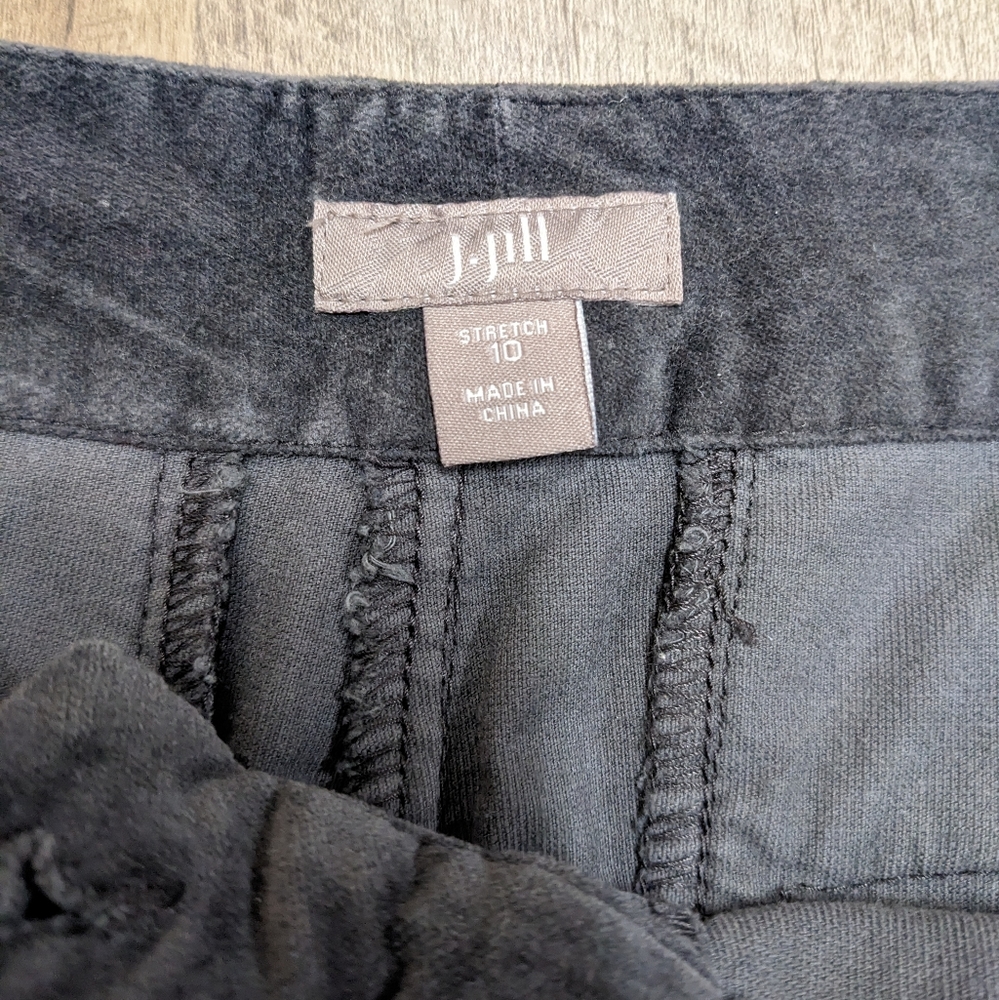 J. Jill Charcoal Gray Velvet Flared Pants - Picture 11 of 12